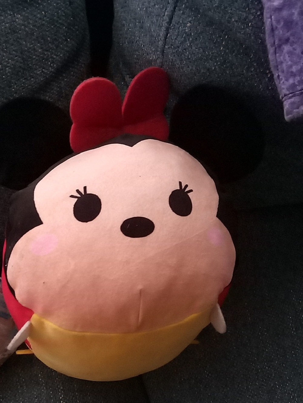Disney Minnie Mouse Plush Pillow - Black, Pink, Red, Yellow
